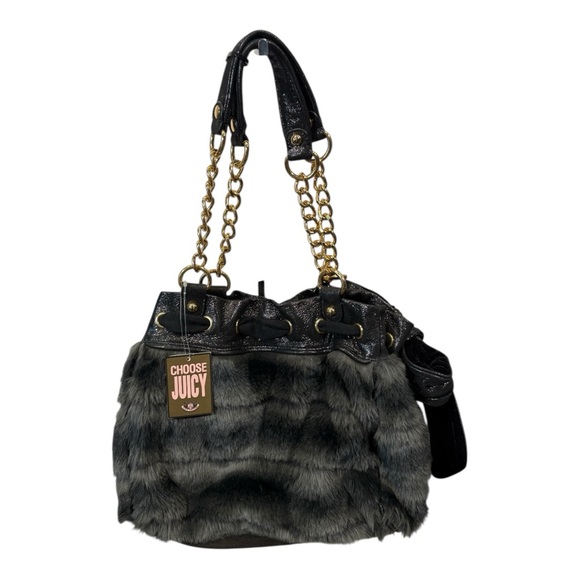 NEW Vintage Juicy Couture Y2k faux Fur DayDreamer bag - Picture 2 of 16